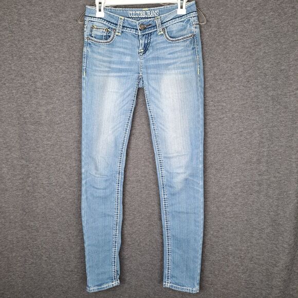 Culture Denim - Culture Jeans Light Wash Skinny Jeans Flap Pockets Size 0
